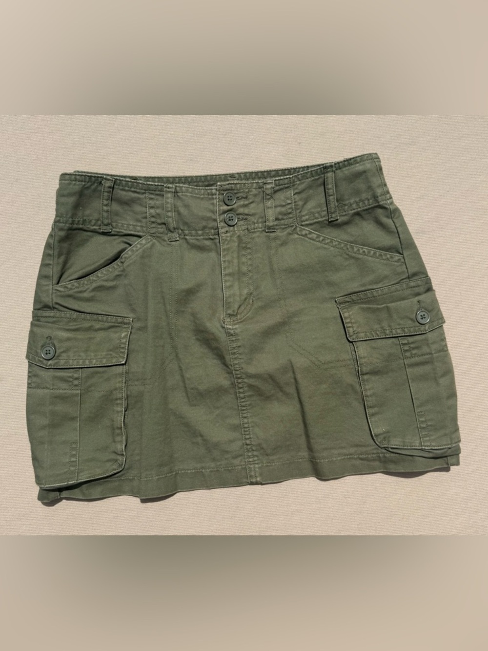 Brandy Melville Olive Cargo Mini Skirt